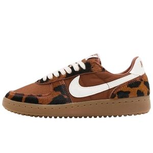 Nike Brown and White Animal Print Sneakers